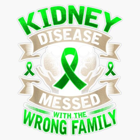 Magnet Kidney Disease Awareness Magnetic Vinyl Sticker 5" in Saudi Arabia