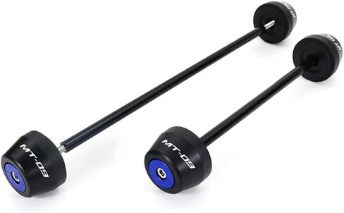 المتزلجون المحور لـ Yam & aha MT-09 MT09 FZ-09 FZ09 2014-2024 دراجة نارية الجبهة والخلفية شوكة المتزلجون تحطم حامي المحور الأمامي الخلفي المتزلجون in Saudi Arabia