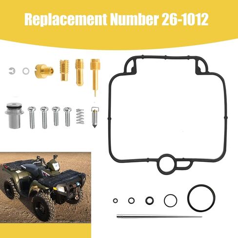 طقم إعادة بناء المكربن ​​متوافق مع Sportsman 500 4x4 DUSE HO 2001 Sportsman 500 4x4 HO AA- AC- AE- AG 2004 Polaris Sportsman 500 4x4 DUSE 2002 استبدال 26-1012 in Kuwait