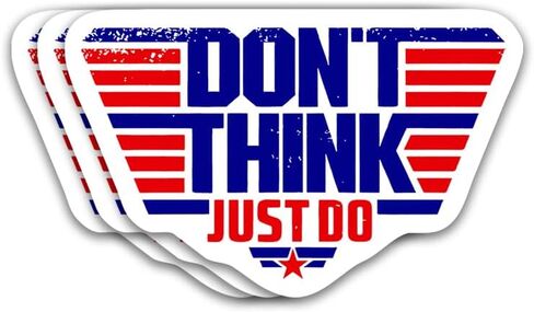 (3 قطع) ملصق من الفينيل يحمل اقتباسات مضحكة Dont Think Just Do، اقتباسات فيلم، اقتباس ساخر، ملصق مقطوع بالقالب مقاوم للماء لزجاجة المياه، والكمبيوتر المحمول، والقبعة الصلبة، والخوذة، والسيارة، والهاتف 3 بوصات in Saudi Arabia