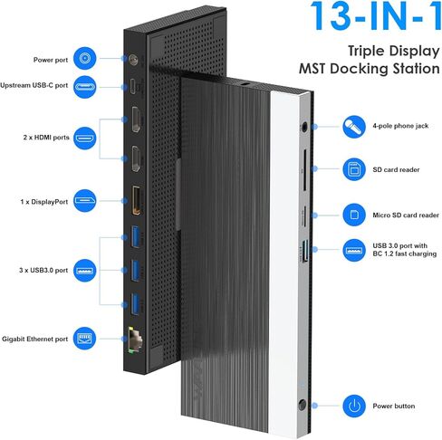 محطة إرساء WAVLINK USB C، باللون الأخضر in Saudi Arabia