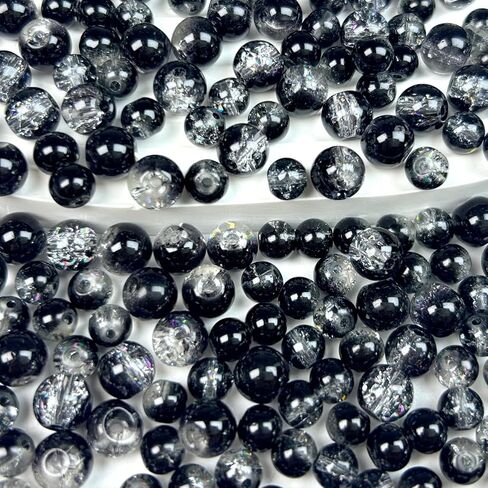 300 قطعة من الخرز الزجاجي المشقق، 6 مم و8 مم من الخرز الزجاجي الكريستالي الوردي خرز فاصل فضفاض مستدير لصناعة القرط اليدوية والقلادة والسوار والمجوهرات in Kuwait