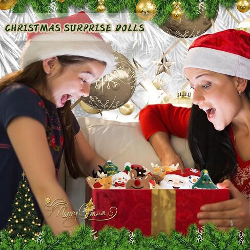 52 Pack Christmas Plushies，Christmas Tree Decorations，Christmas Small Stuffed Animals，Mini Stuffed Animals Bulk，Mini 2025 for Grandkids Teens Women Men in Saudi Arabia