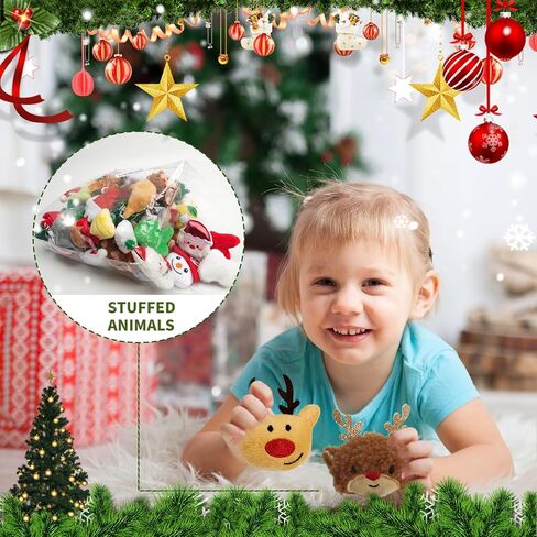 52 Pack Christmas Plushies，Christmas Tree Decorations，Christmas Small Stuffed Animals，Mini Stuffed Animals Bulk，Mini 2025 for Grandkids Teens Women Men in Saudi Arabia