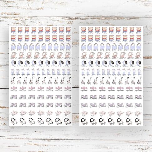 Workout Stickers Set - 576 Removable Waterproof Fitness Planner Stickers for Exercise Tracking, Motivation, and Goal Setting in Saudi Arabia