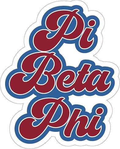Pi Beta Phi Retro Sorority Car Magnet Set of 2 Removable No Residue All Weather Magnets for Sorority Girls and Student Drivers in Saudi Arabia