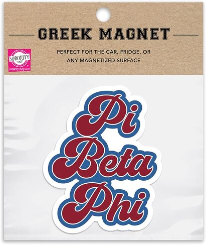 Pi Beta Phi Retro Sorority Car Magnet Set of 2 Removable No Residue All Weather Magnets for Sorority Girls and Student Drivers in Saudi Arabia