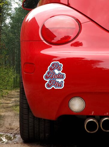 Pi Beta Phi Retro Sorority Car Magnet Set of 2 Removable No Residue All Weather Magnets for Sorority Girls and Student Drivers in Saudi Arabia