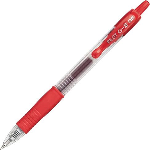PILOT G2 Premium Refillable & Retractable Rolling Ball Gel Pens, 0.5mm Extra Fine Point, Red Ink, 6 Pack in Saudi Arabia
