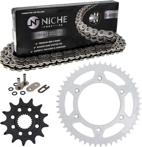 NICHE Drive Sprocket Chain Combo for Honda CRF250R Front 13 Rear 49 Tooth 520V-X X-Ring 116 Links in Saudi Arabia