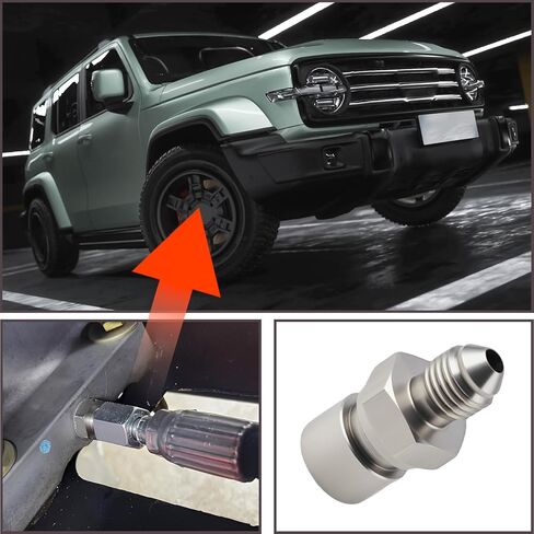 4AN ذكر إلى M10x1.0 موصل مضيئة مقلوب متري، تركيب محول خط الفرامل من الفولاذ المقاوم للصدأ، قطعة واحدة (4AN إلى M10x1.0، 1) in Kuwait