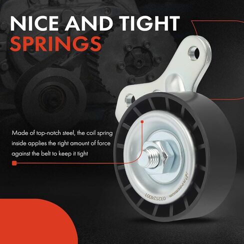A-Premium Belt Tensioner Assembly with Pulley Compatible with Volkswagen Jetta 2005-2010, Golf 2010-2014, Rabbit 2006-2009 & Audi TT RS Quattro 2012-2013, 2.5L in Saudi Arabia