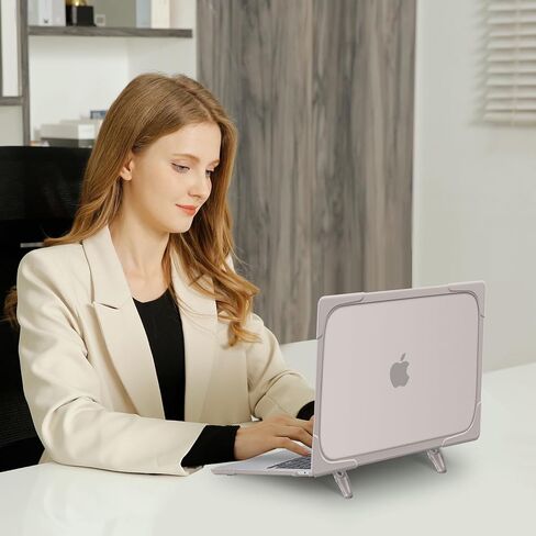 حافظة MOSISO متوافقة مع جهاز MacBook Air 15 بوصة إصدار 2025 2024 2023 M4 A3241 M3 A3114 M2 A2941 مع معرف اللمس، غطاء حماية من البلاستيك الصلب عالي التحمل مع مسند قابل للطي وغطاء لوحة مفاتيح، كاكي in Kuwait