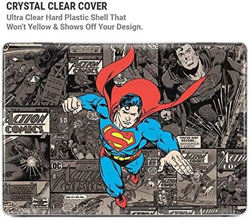 Skinit Case + Skin Compatible with MacBook Air 13in (2020) - Officially Licensed Warner Bros Superman Mixed Media Design in Saudi Arabia
