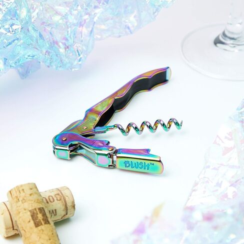 Blush Winged Corkscrew, Iridescent Bottle Opener, Cork Remover, Rainbow Wine Gift Accessory, Mirage, Set of 1 in Saudi Arabia