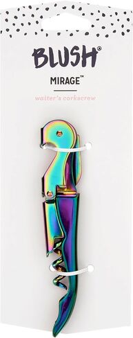 Blush Winged Corkscrew, Iridescent Bottle Opener, Cork Remover, Rainbow Wine Gift Accessory, Mirage, Set of 1 in Saudi Arabia