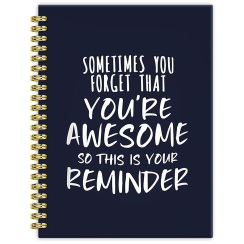 BRRNYOI Inspirational Office Notebook Journal 5.5x8.3, Appreciation Gifts for Coworkers Boss Leader Manager, Sometimes You Forget You're Awesome Hardcover Spiral Notebooks for Note Taking in Saudi Arabia