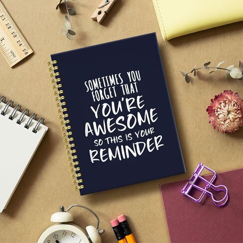 BRRNYOI Inspirational Office Notebook Journal 5.5x8.3, Appreciation Gifts for Coworkers Boss Leader Manager, Sometimes You Forget You're Awesome Hardcover Spiral Notebooks for Note Taking in Saudi Arabia