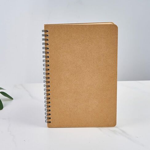 Brown Diary Notebook Planner with 100 Pages/ 50 Sheets, 1 Pack Blank Notebook Journal, 8.26 inch x 5.5 inch in Saudi Arabia