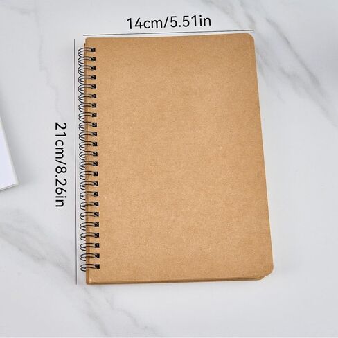 Brown Diary Notebook Planner with 100 Pages/ 50 Sheets, 1 Pack Blank Notebook Journal, 8.26 inch x 5.5 inch in Saudi Arabia