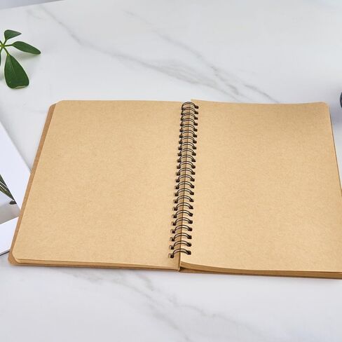 Brown Diary Notebook Planner with 100 Pages/ 50 Sheets, 1 Pack Blank Notebook Journal, 8.26 inch x 5.5 inch in Saudi Arabia