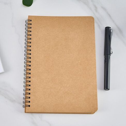 Brown Diary Notebook Planner with 100 Pages/ 50 Sheets, 1 Pack Blank Notebook Journal, 8.26 inch x 5.5 inch in Saudi Arabia