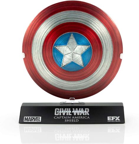 Marvel Civil War Collectibles Captain America Die Cast Shield Replica, 1:6 Scale Replica (4 inches) in Saudi Arabia