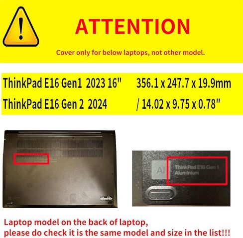 غطاء حافظة كمبيوتر محمول لجهاز Lenovo ThinkPad E16 Gen 1 2023 16 بوصة [Do Check Model] حقيبة كمبيوتر محمولة واقية من جلد البولي يوريثان مع ملحقات حامل القلم (أسود) in Saudi Arabia