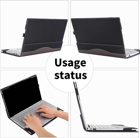 غطاء حافظة كمبيوتر محمول لجهاز Lenovo ThinkPad E16 Gen 1 2023 16 بوصة [Do Check Model] حقيبة كمبيوتر محمولة واقية من جلد البولي يوريثان مع ملحقات حامل القلم (أسود) in Saudi Arabia