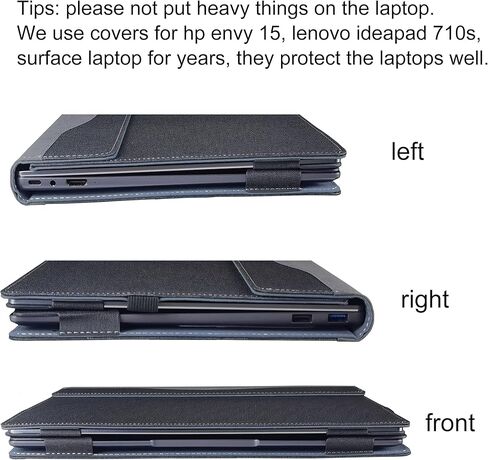 غطاء حافظة كمبيوتر محمول لجهاز Lenovo ThinkPad E16 Gen 1 2023 16 بوصة [Do Check Model] حقيبة كمبيوتر محمولة واقية من جلد البولي يوريثان مع ملحقات حامل القلم (أسود) in Saudi Arabia