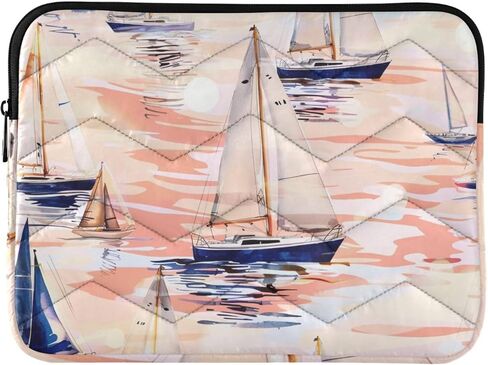 Sea Cute Sailboat (10) حقيبة كمبيوتر محمول مقاس 13 بوصة، حقيبة كمبيوتر محمول واقية وحقيبة كمبيوتر محمول وغطاء للكمبيوتر المحمول للعمل أثناء السفر in Kuwait