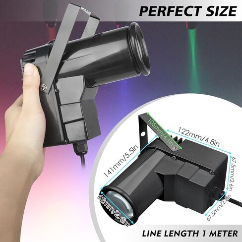 9W RGB Pinspot ضوء ديسكو الكرة أضواء، دبوس أضواء بقيادة الأضواء أضواء المرحلة، شعاع ضيق بقيادة الأضواء ديسكو الكرة الخفيفة الدورية in Kuwait