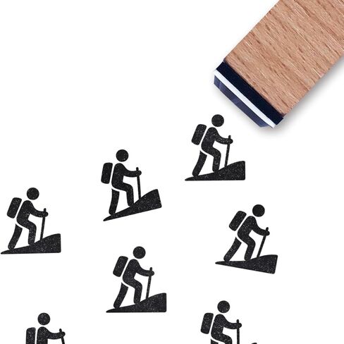 Hiking Rubber Stamp, 3/5 Inch Small Mini Stamp for Scrapbooking Card Making Planner in Saudi Arabia