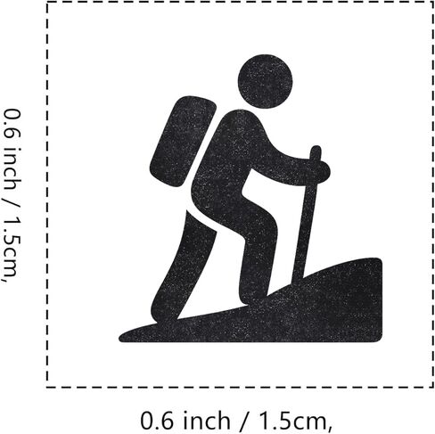 Hiking Rubber Stamp, 3/5 Inch Small Mini Stamp for Scrapbooking Card Making Planner in Saudi Arabia