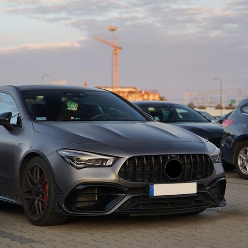 شبكة أمامية طراز GT لسيارة Mercedes X118 W118 CLA200 CLA250 CLA35 CLA45 AMG 2020+ (أسود) in Kuwait
