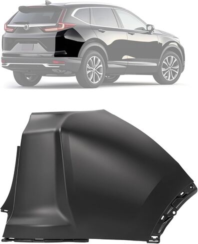 غطاء نهاية المصد الخلفي KUAFU متوافق مع 2017-2022 Honda CR-V لاستبدال 04717TLAA00ZZ HO1116104 غطاء نهاية المصد من البلاستيك PP مطلي باللون الأسود غير اللامع على الجانب الأيسر in Saudi Arabia