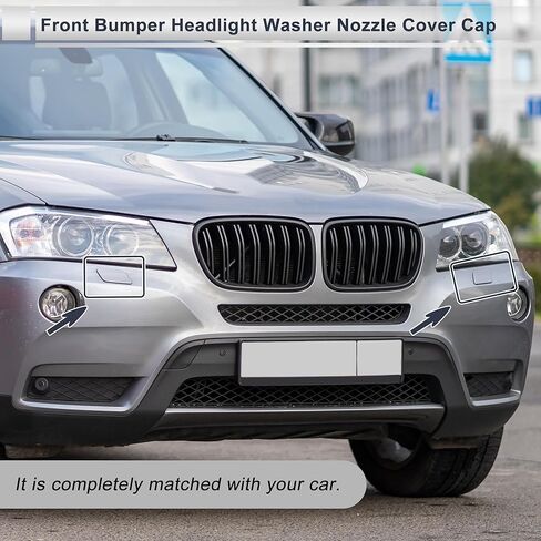 Front Left Right Side Bumper Headlight Washer Nozzle Cover Cap Bumper Trim Nozzle Cover 51117338568 for BMW X3 2015-2017 Unpainted 1 Pair in Saudi Arabia