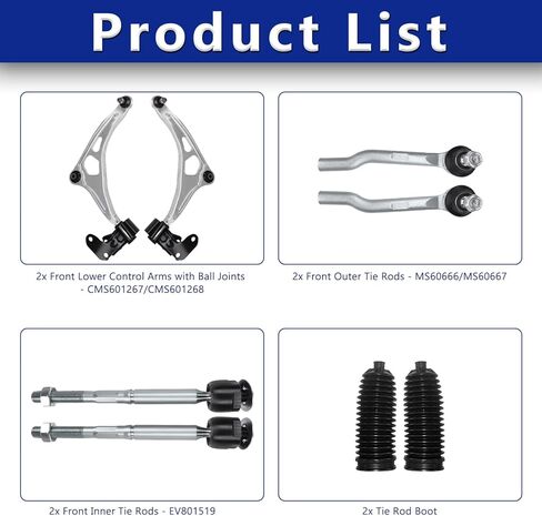 ذراع التحكم، بديل لقضيب ربط ذراع التحكم السفلي Sway Bar الخارجي المتوافق مع 2018-2024 Honda Odyssey - 8 قطع in Saudi Arabia
