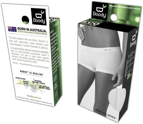 سراويل داخلية قصيرة للأولاد من Boody للسيدات، سراويل داخلية مريحة بدون خياطة للنساء، ارتفاع منخفض وتغطية كاملة، فسكوز الخيزران in Kuwait