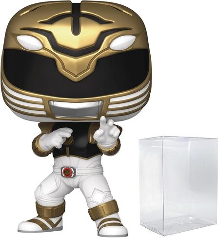 POP Movies: Mighty Morphin Power Rangers: The Movie - White Ranger #1780 Funko Vinyl Figure (Bundled with Compatible Box Protector Case), Multicolor, 3.75 inches in Saudi Arabia