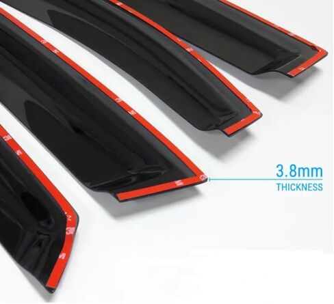 Generic Smoke Window Sun Vent Visor Rain Guards Deflectors for Hyundai Venue 2020-2024, Large, black in Saudi Arabia
