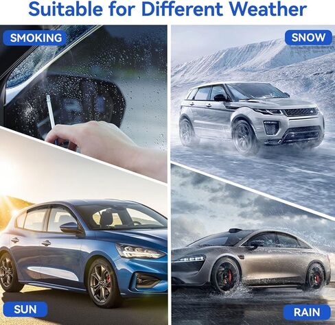 Window Rain Guards Compatible with 2010-2014 VW Golf R GTI MK6 4-Door Hatchback, 4pcs 3D Wavy MU Style Window Visors Outside Mount Type Dark Smoke Tint Tape-On Side Sun Guard Set of 4 in Saudi Arabia