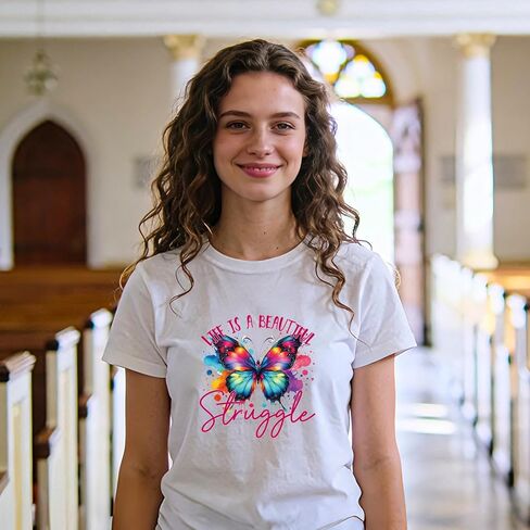 Dazoratix Butterfly Christian Iron on Transfers - 20 Sheets Religious DTF Ready to Press Heat Patches Inspirational Vinyl Stickers Decals for Women Girls T Shirts Clothes Bag Hat DIY Crafts Decoration in Saudi Arabia