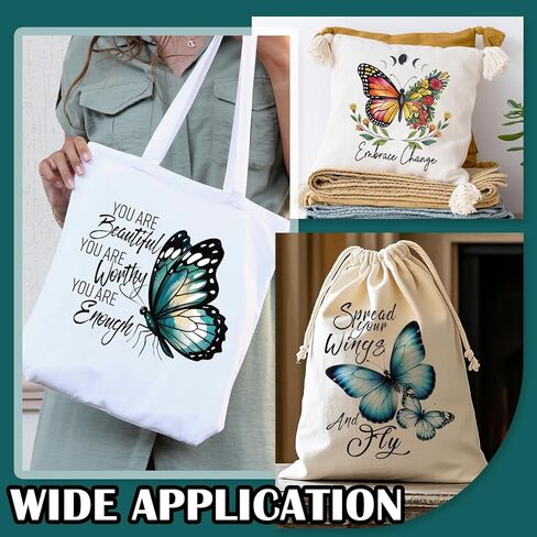 Dazoratix Butterfly Christian Iron on Transfers - 20 Sheets Religious DTF Ready to Press Heat Patches Inspirational Vinyl Stickers Decals for Women Girls T Shirts Clothes Bag Hat DIY Crafts Decoration in Saudi Arabia