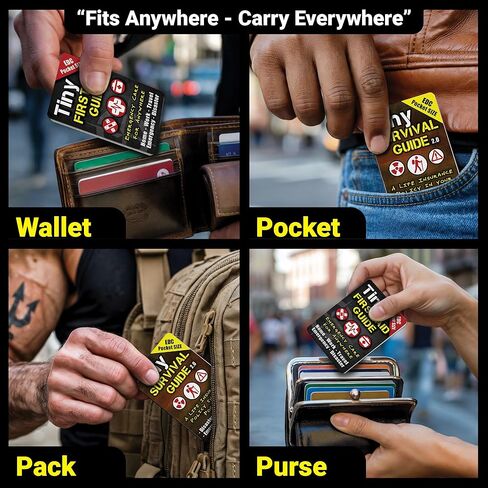 Tiny Survival Guide – Micro EDC Emergency Preparedness Pocket Handbook for Camping, Hiking, Bushcraft, SAS & First Aid – Fits Wallet, Bug Out Bag or Glove Box in Saudi Arabia