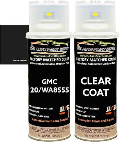 Auto Paint Depot Touch Up Paint for GMC Acadia,Canyon,Savana,Sierra,Terrain,Yukon-Black WA8555/GBA (All Years, All Models) Aerosol Spray with Clear Coat in Saudi Arabia