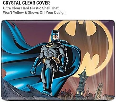 حافظة Skinit + غلاف متوافق مع جهاز MacBook Air 13in M1 (2021) - تصميم Warner Bros Batman in The Sky المرخص رسميًا in Saudi Arabia