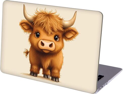 متوافق مع جهاز MacBook Air مقاس 13 بوصة، حافظة صلبة مع غطاء لوحة مفاتيح وواقي شاشة (شاشة Retina مع معرف اللمس (M1 A2337 A2179 A1932، إصدار 2018-2020) - Highland Cow MC21267 in Kuwait