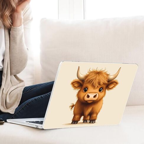 متوافق مع جهاز MacBook Air مقاس 13 بوصة، حافظة صلبة مع غطاء لوحة مفاتيح وواقي شاشة (شاشة Retina مع معرف اللمس (M1 A2337 A2179 A1932، إصدار 2018-2020) - Highland Cow MC21267 in Kuwait