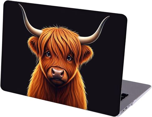 متوافق مع جهاز MacBook Air مقاس 13 بوصة، حافظة صلبة مع غطاء لوحة مفاتيح وواقي شاشة (شاشة Retina مع معرف اللمس (M1 A2337 A2179 A1932، إصدار 2018-2020) - Highland Cow MC21267 in Kuwait